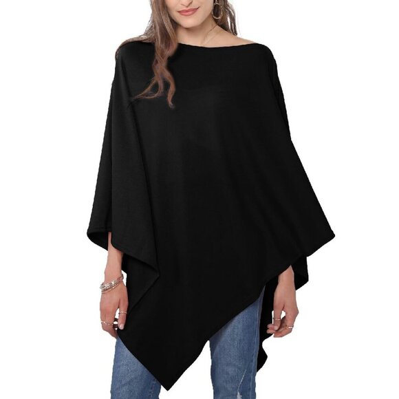 Sweaters - Soft Knitted Poncho Shawl Wrap Lightweight Versatile Cape Scarf